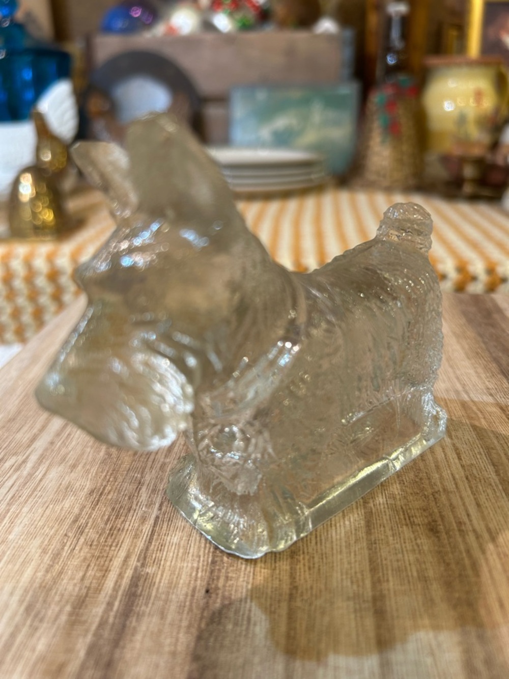 Vintage Victory Pressed Glass  CO 1940's Scottish Terrier Candy Dish